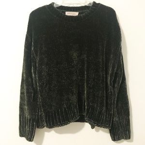 Olive Green Chenille Sweater